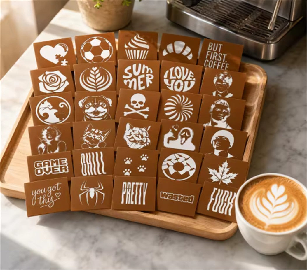 30 plantillas extra para decorar tu café